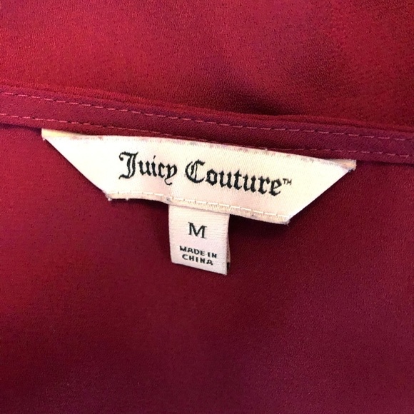 JUICY COUTURE Cherry Red High Low Beaded Top ~sz M - Picture 8 of 8